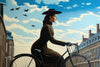 SURREAL VIEW OF A LADY ON BIKE - BICYCLE BLOSSOMS