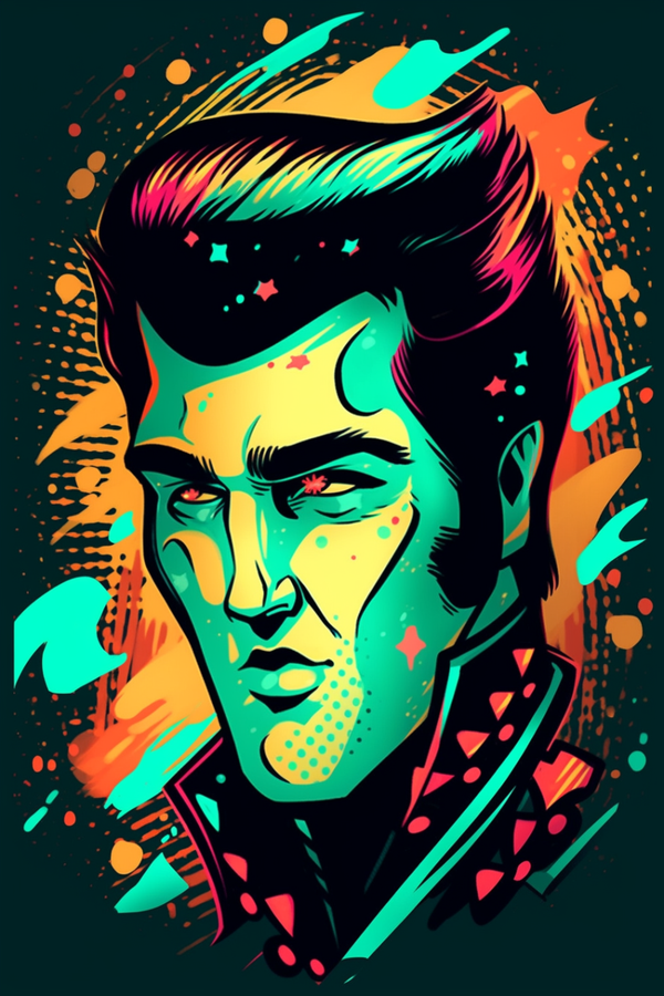 Eeuwige Elvis: Een Pop-Art Portret