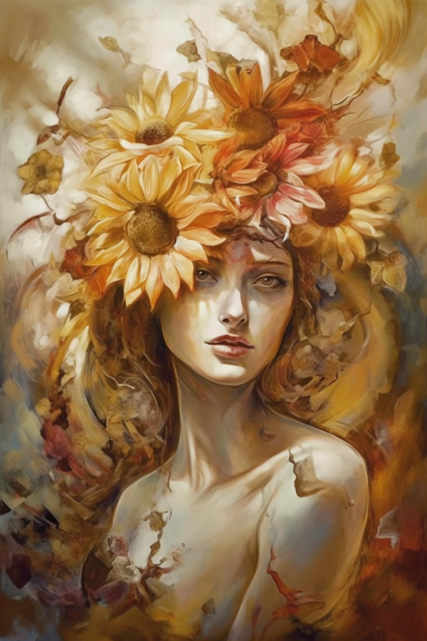 Sonnenblumen-Traumporträt