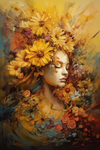 Bezaubernde Gedanken: Das malerische Porträt des Blumenmädchens