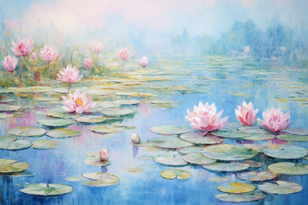 Een Modern Ode aan Monet's Waterlelies