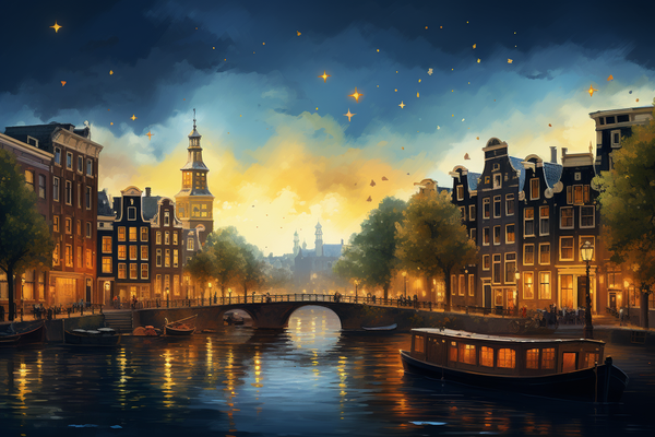 Amsterdam sous le ciel étoilé