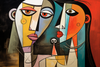 Vibrierende Harmonie: Porträt à la Picasso