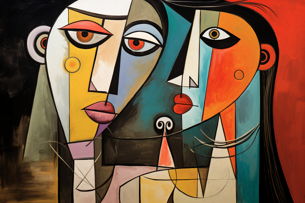 Harmonie Vibrante : Portrait à la Picasso
