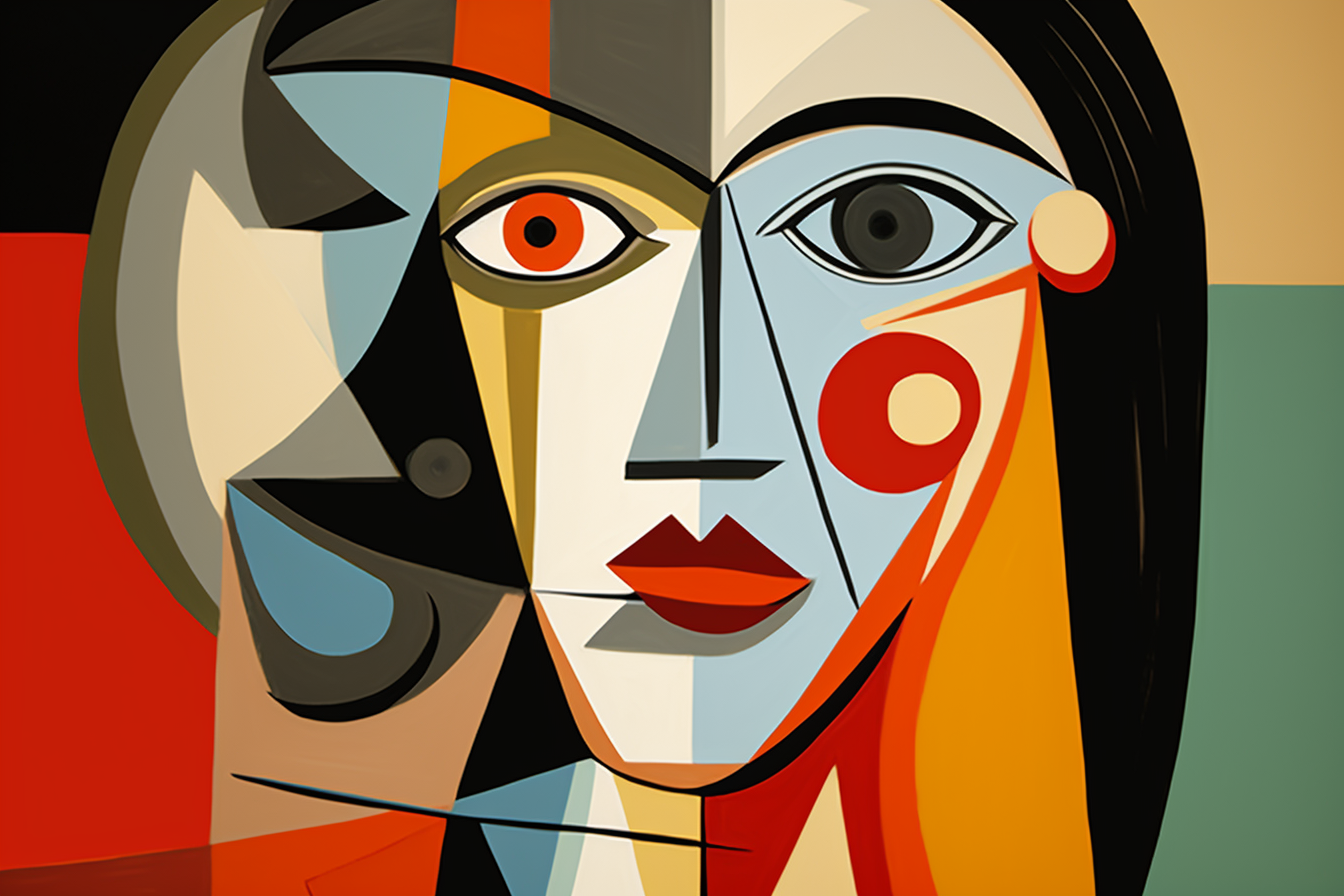 Dualiteit van Blik: Picasso's Spel van Contrast