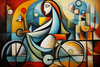 Urbanes Abenteuer in Farbe: Picassos lebendiger Rhythmus