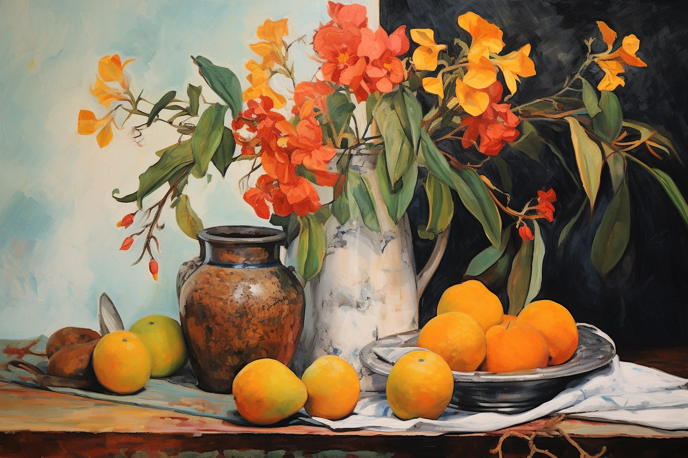 Zomerse Pracht: Bloemen en Sinaasappels