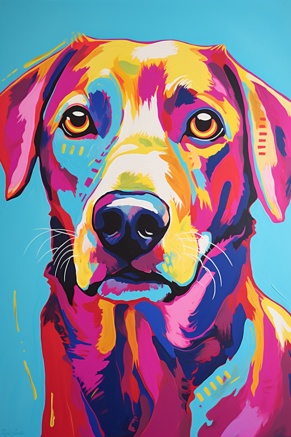 Blik van Trouw : Le portrait coloré d'un grand chien