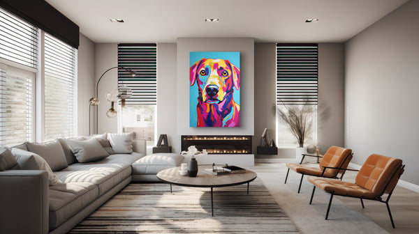 Blik van Trouw: Das farbenfrohe Porträt eines großen Hundes