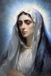 Celestiale Lichtheid: Een Eeuwig Portret van Maria