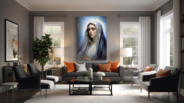 Celestiale Lichtheid: Een Eeuwig Portret van Maria
