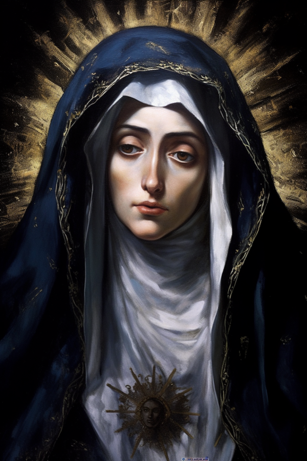Maria's Verlichte Zegen: Een Hulde aan Eeuwige Genade